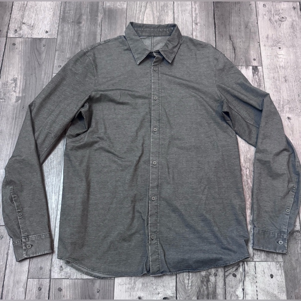 Lululemon Commission Men's Gray Button-Up Shirt NO SIZE TAG